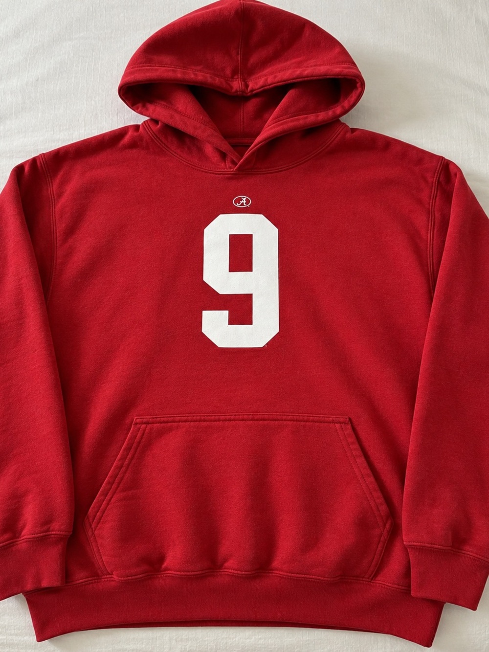 Gildan Red Hoodie with White Number 9